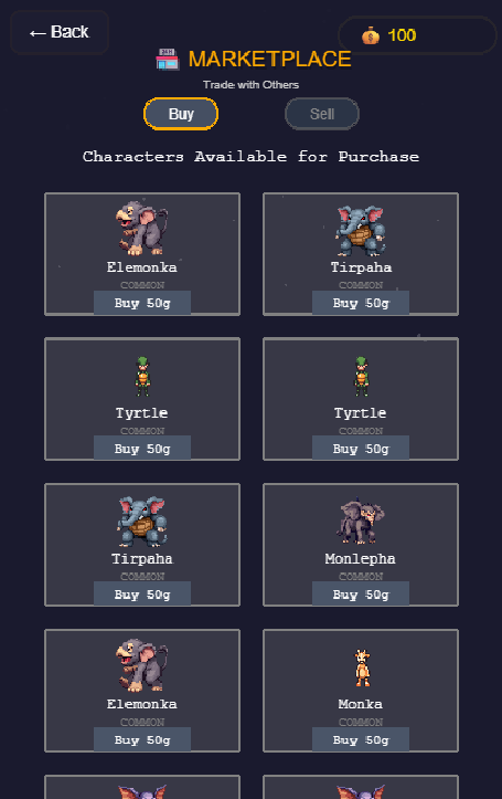 Marketplace buy page